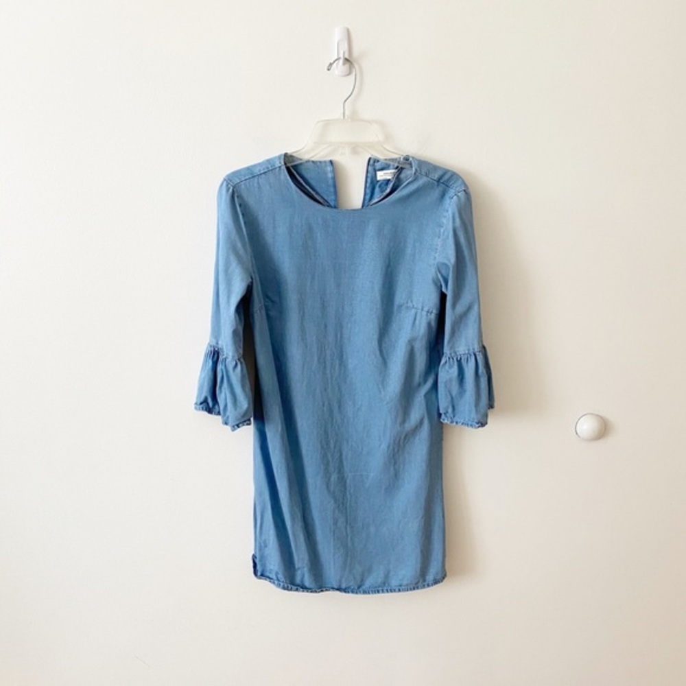 Zara mini half sleeve dress in denim